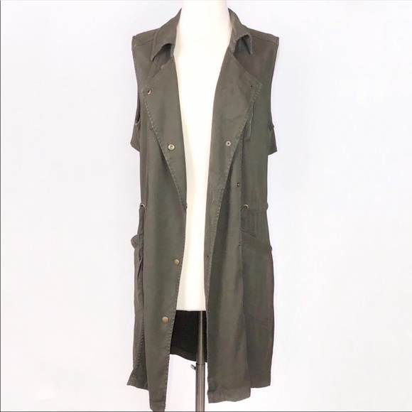 ๐ Michael Stars Double Breasted Trench Vests SIZE Medium - Picture 5 of 12